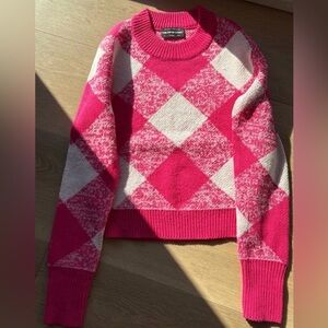 The Fifth Label Pink and White Argyle Sweater
